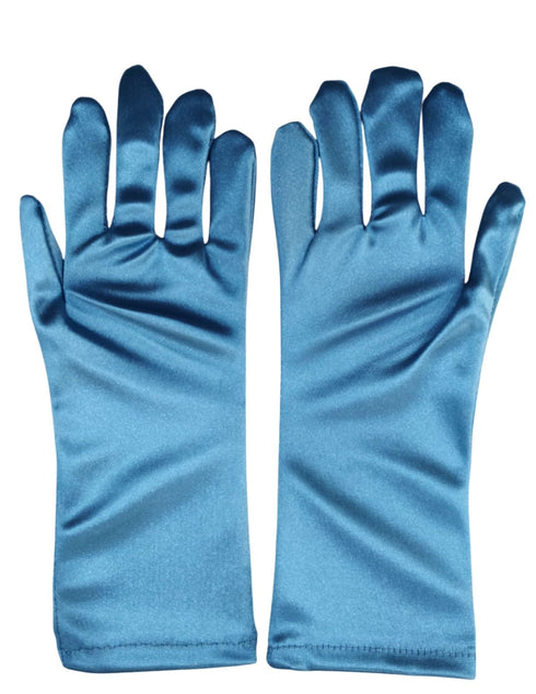 BookMyCostume Complete Queen Accessory Set for Girls – Includes Blue Tiara, Magic Wand, Blonde Braid Hair Clip & Gloves | Fancy Dress, Costume Party, Role Play, Birthday Gift, Fairy Tale Princess Set